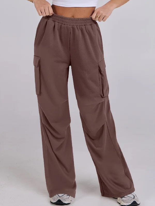 Weekend Specials to Delight Weekend Specials to Delight Elastic Waist Wide Leg Pants with Pockets