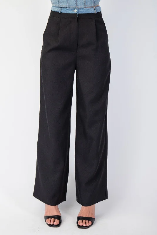 Early Access Early Access TAILORED TROUSERS WITH DENIM CONTRAST WAISTBAND