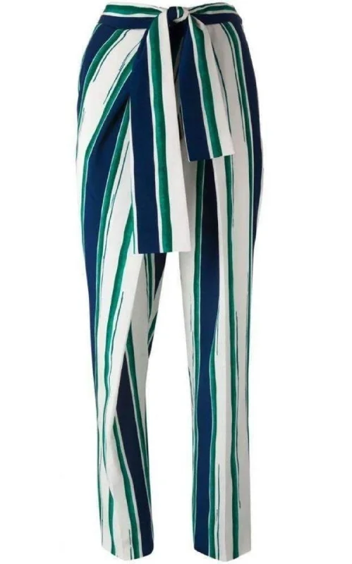 Major Savings Major Savings Striped Sarong Silk Trousers