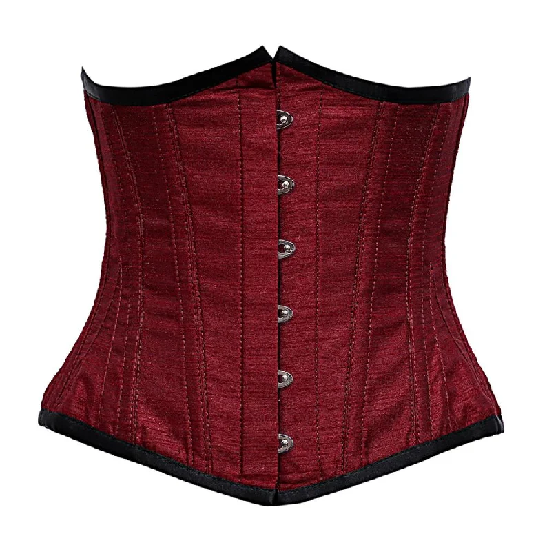 Alastair Maroon dupion Underbust Corset