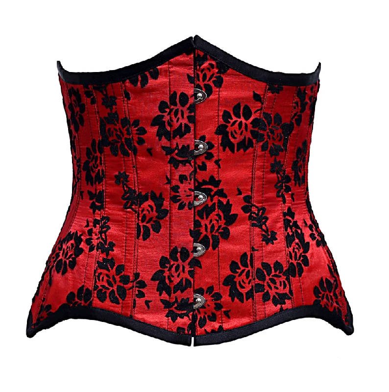 Andreas Red Steel Boned Underbust Curvy Corset