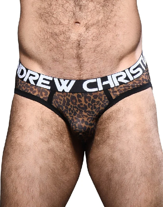 Andrew Christian Leopard Mesh Brief w/ Almost Naked 92230