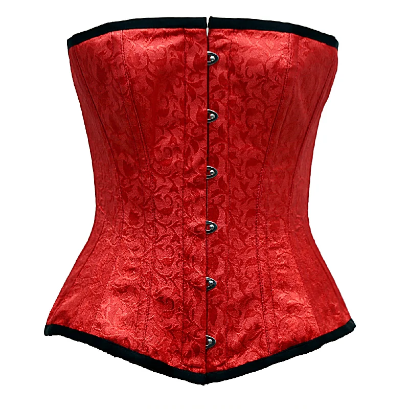 Bennet Red Satin Brocade Overbust Corset