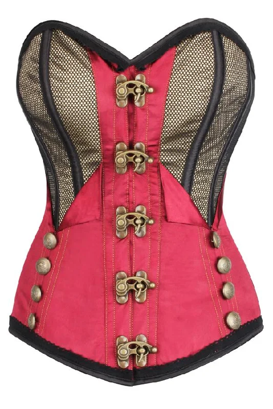 Blunet Magenta & Gold Steampunk Corset