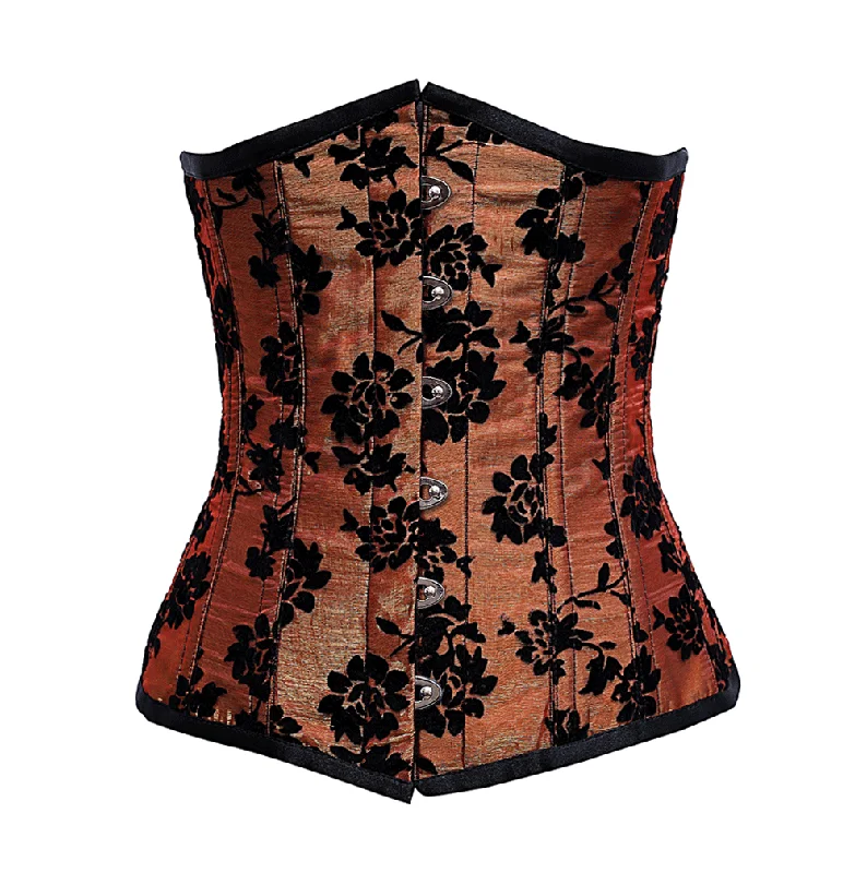 Brandt Burgundy Corset With Tissue Flocking