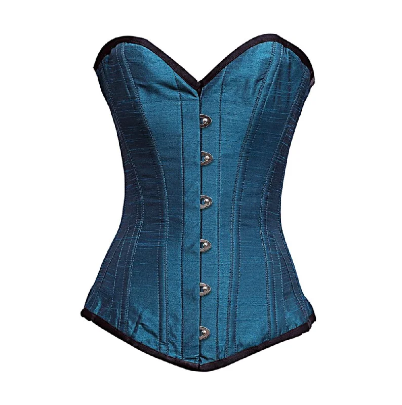 Briaana Turquoise dupion Longline Corset