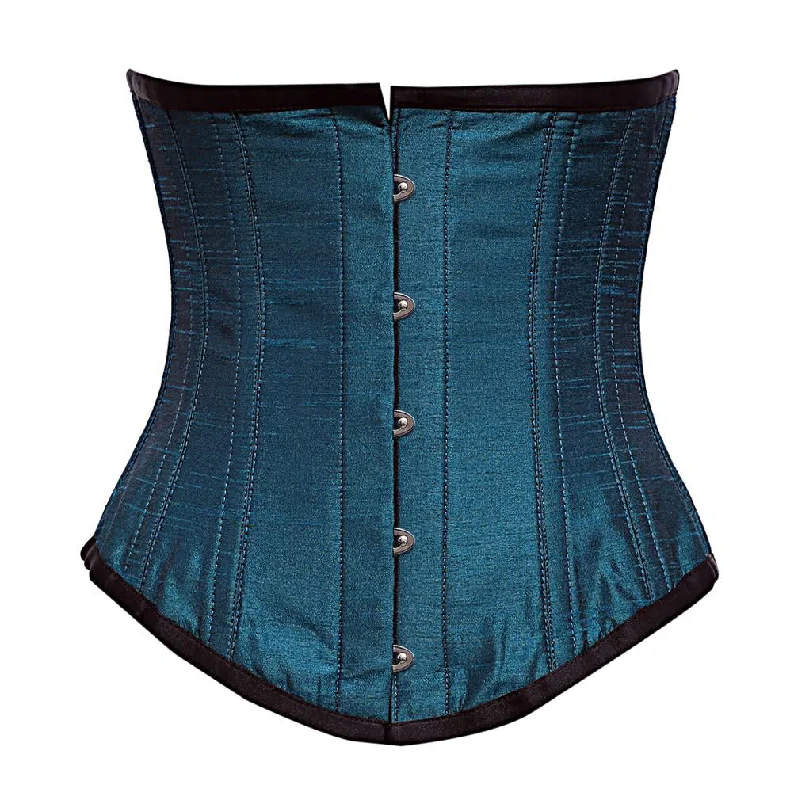 Bumble Turquoise dupion Underbust Corset