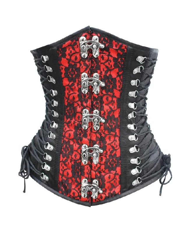 Cods Red Criss Cross Underbust Corset