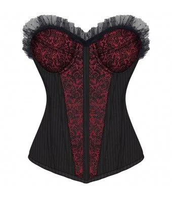 Cyntha Gothic Overbust Fashion Corset With Cups