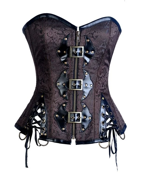 Dwayne Black and Brown Steampunk Corset