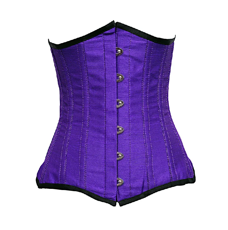 Evans Purple Dupion Underbust Corset