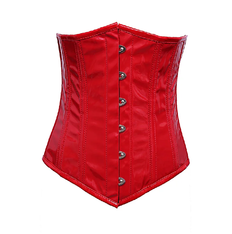 Gabriel Red PVC Underbust Steel Boned Corset