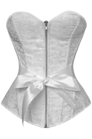 Gaga White Bowknot Overbust Corset