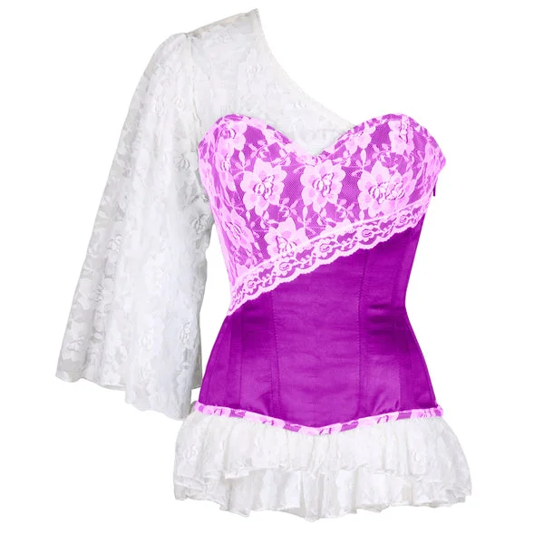 Gareth Laced Cloud Purple Overbust Corset