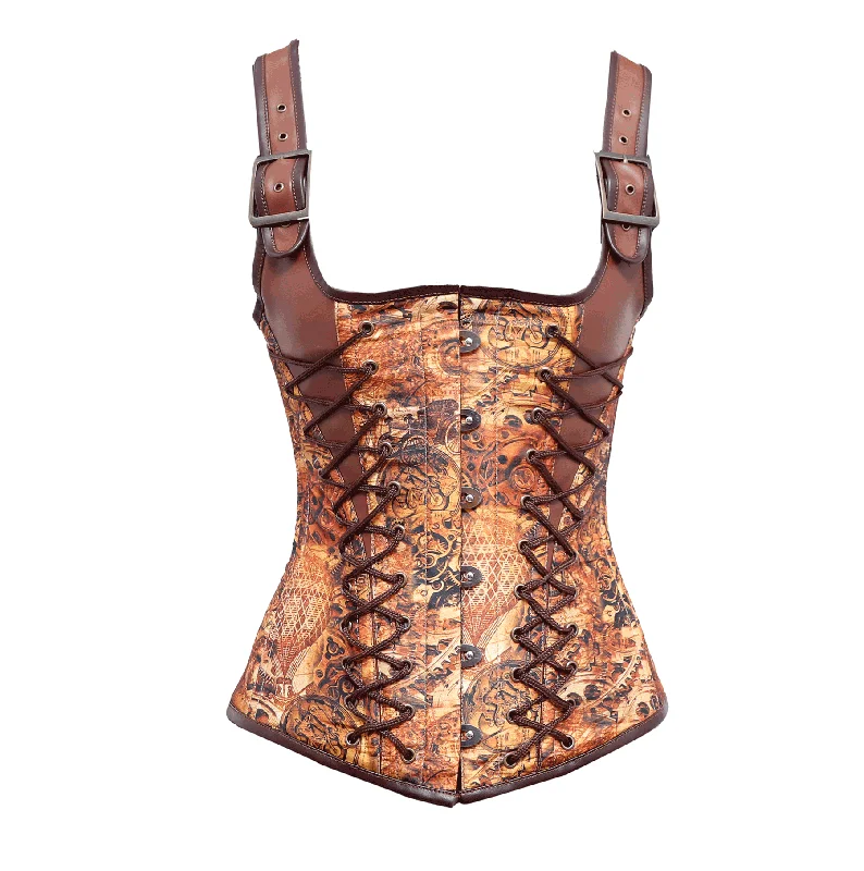 Gaynehal Steampunk Corset With Strap