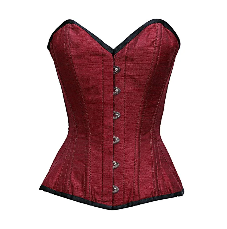 Hans Maroon dupion Overbust Corset