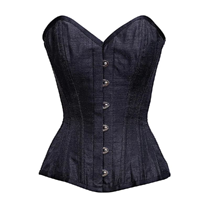 Hanson Black dupion Overbust Corset