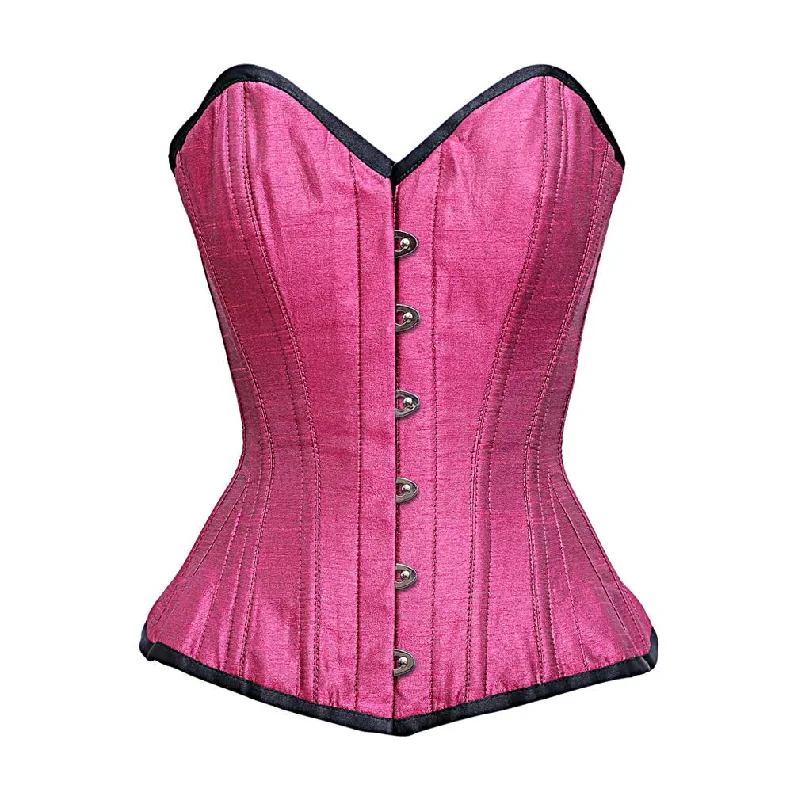 Haz Magenta dupion Overbust Corset