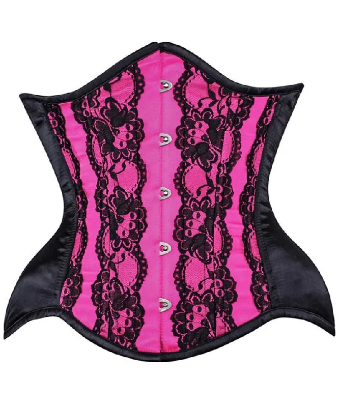 Hogen Curvy Magenta Lace Waist Training Corset