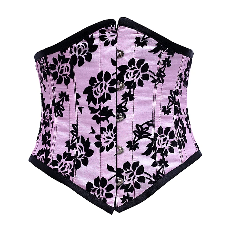 Horan Pink Underbust Corset With Tissue Flocking