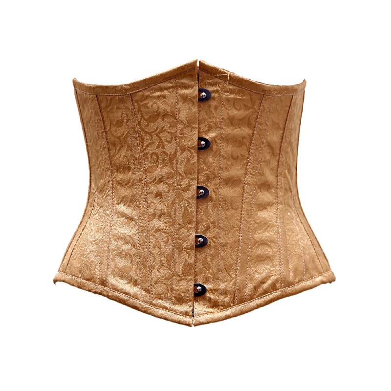 Lasanna Dark Beige Satin Brocade Underbust Corset