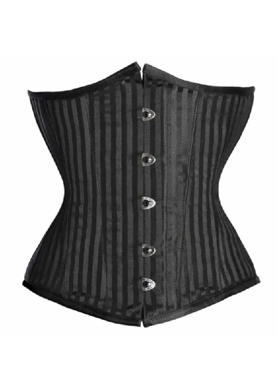 Lijon Black Stripe Jacq Underbust Corset