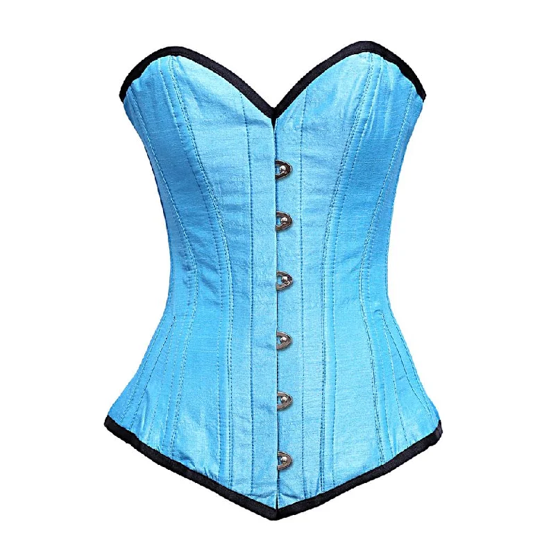 Malan Turquoise dupion Longline Corset