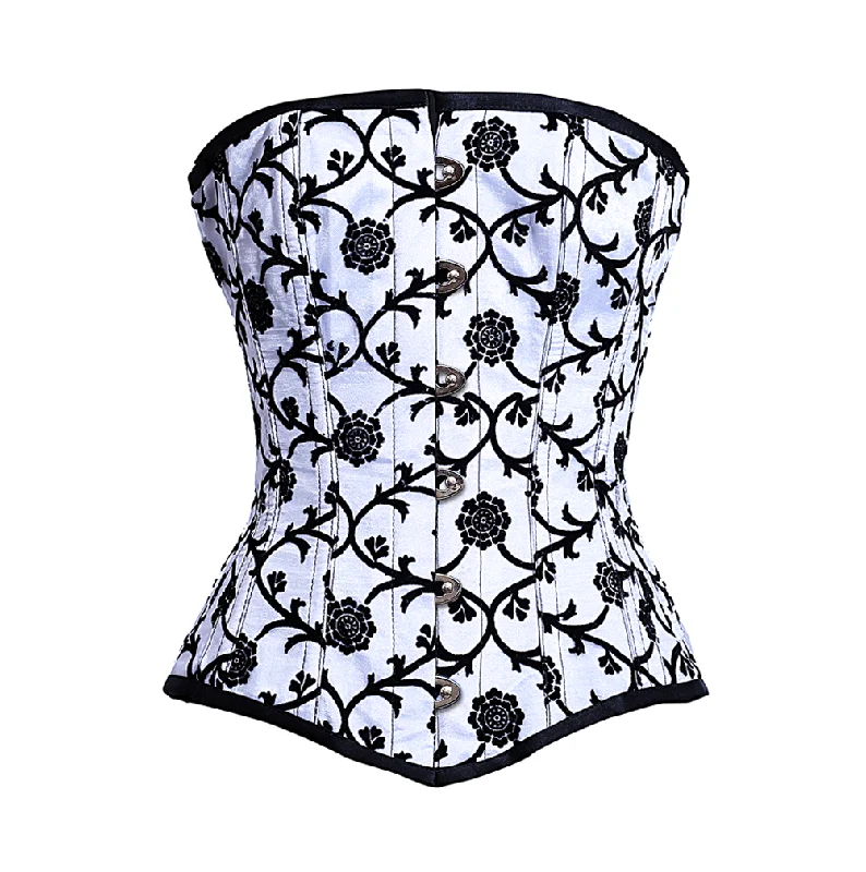 Mapi White Overbust Corset With Tissue Flocking