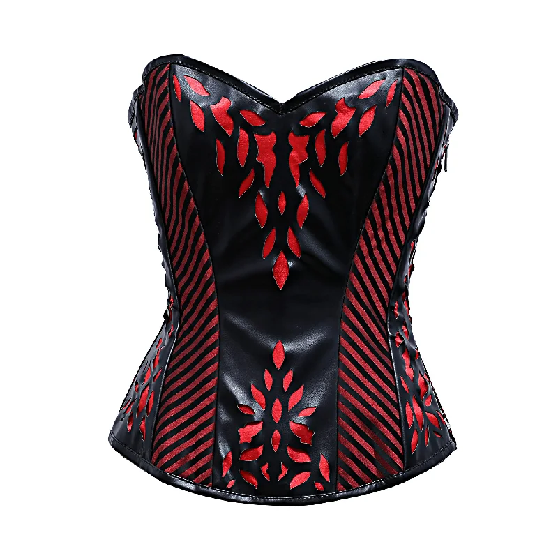 Marloes Black & Red Gothic Overbust Corset