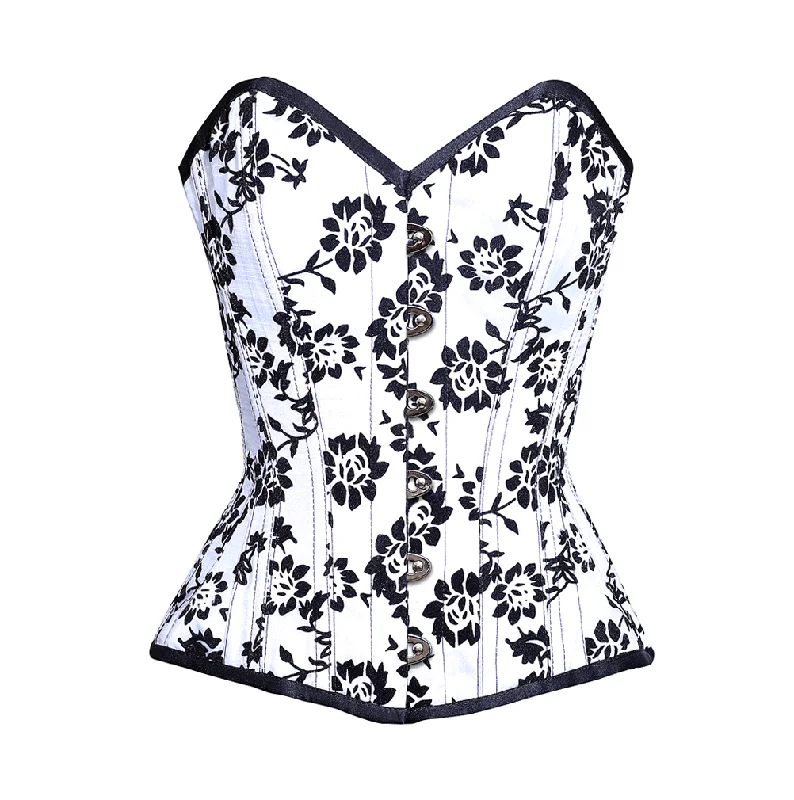 Mollie Overbust Corset In Tissue Flocking