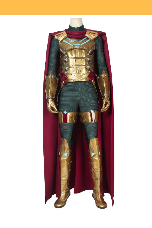 Mysterio Metallic Gold Spiderman Far From Home PU Leather Cosplay Costume