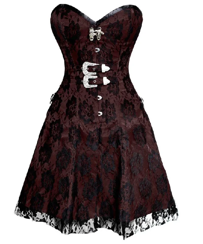 Nol Gothic Net Overlay Corset Dress