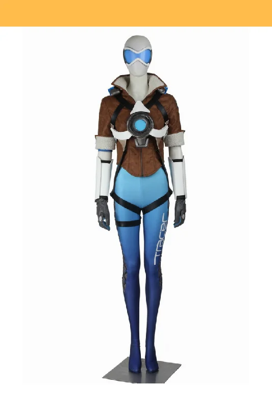 Overwatch Tracer Gradient Blue Cosplay Costume