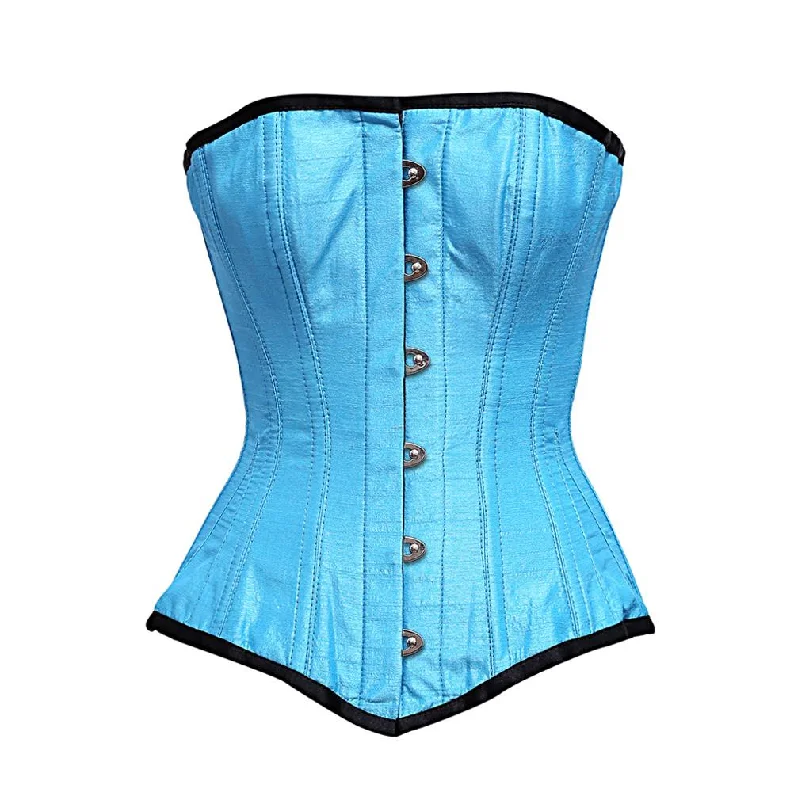 Pickford Turquosie dupion Overbust Corset