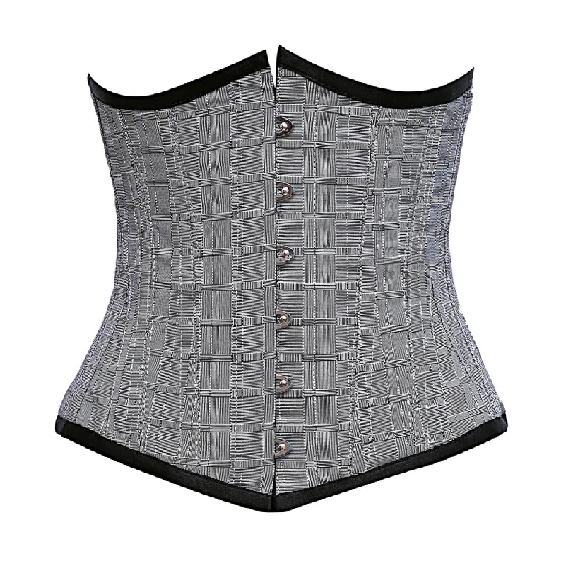 Ray Silver Dupion Underbust Corset