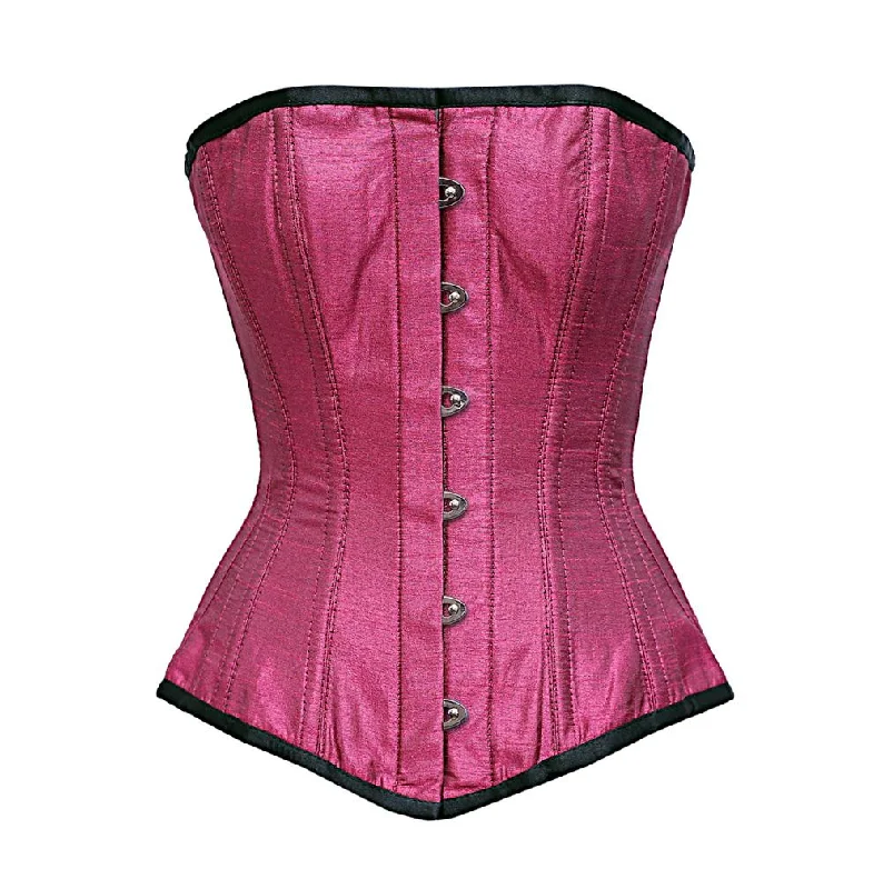 Ritz Magenta dupion Overbust Corset