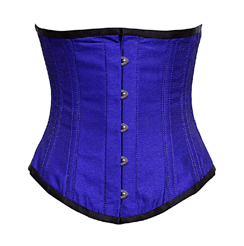 Roni Blue Dupion Underbust Corset