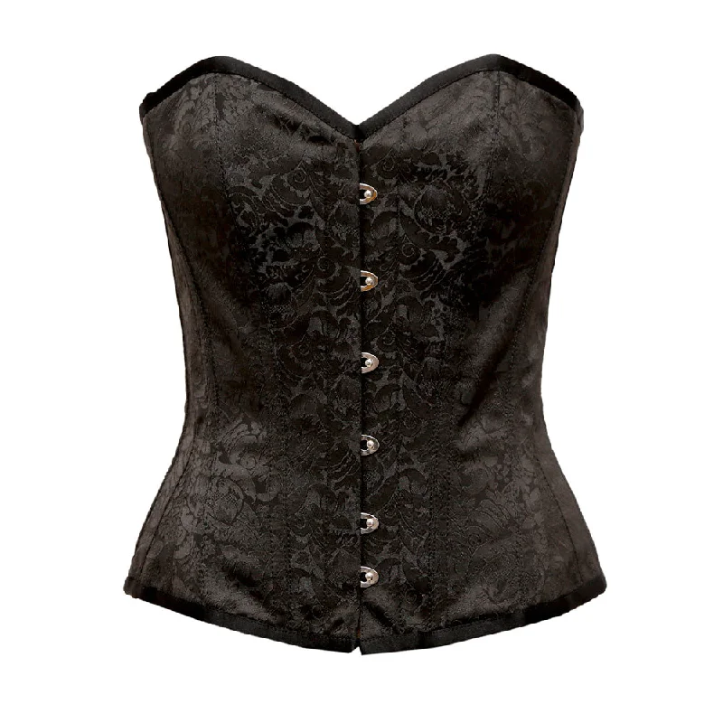 Rutherford  Black Brocade Overbust Corset