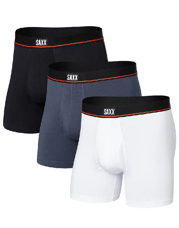 SAXX Non-Stop Stretch Cotton Boxer Brief Fly 3 Pack SXPP3J