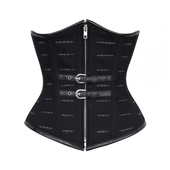 Sherlam Black Cotton Underbust Corset