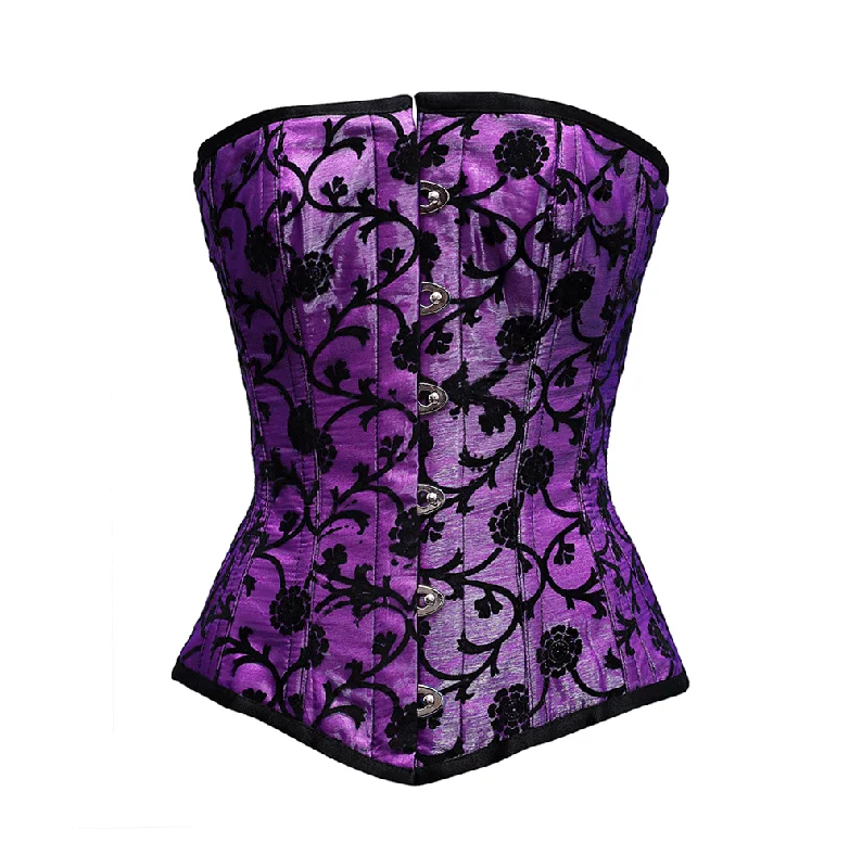 Stecklein Purple Overbust Corset With Tissue Flocking