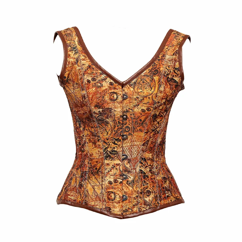 Tranveros Steampunk Steel Boned Overbust Corset