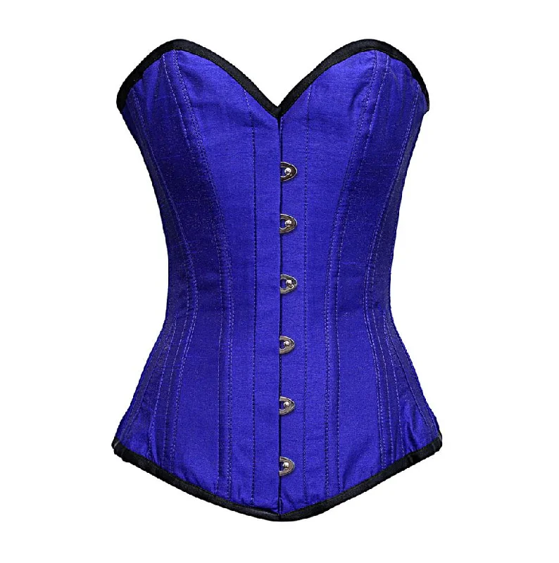 Watson Blue dupion Longline Corset