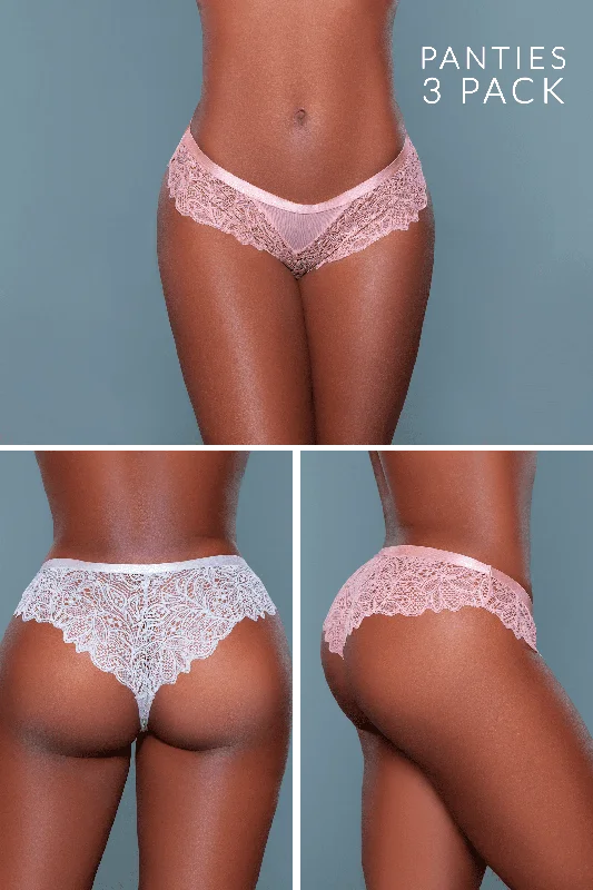 Wren Lace Cheeky 3 Pack Panties