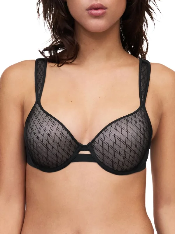 Smooth Lines Covering Memory Bra - Black/Beige