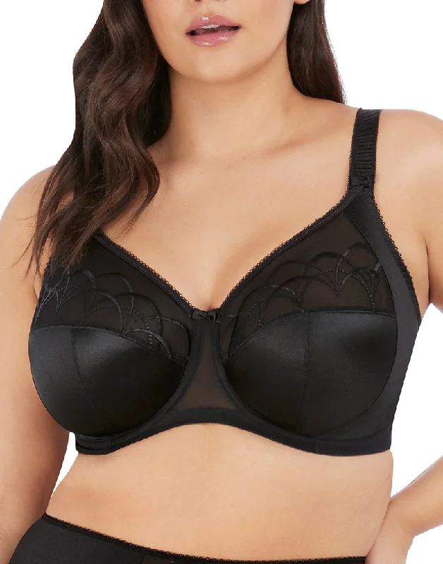 Elomi Cate Full Cup Full Figure Underwire Banded Bra Black EL4030