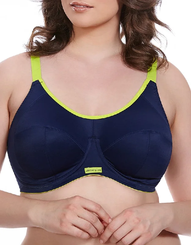 Elomi Energise Full Figure Convertible Sports Bra Navy EL8041