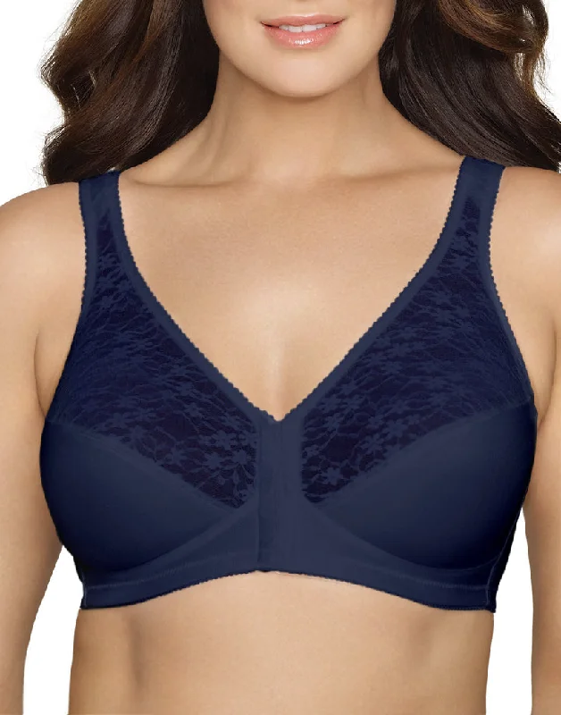 Exquisite Form Fully Front Close with Lace Posture Bra Time Square Navy 5100565