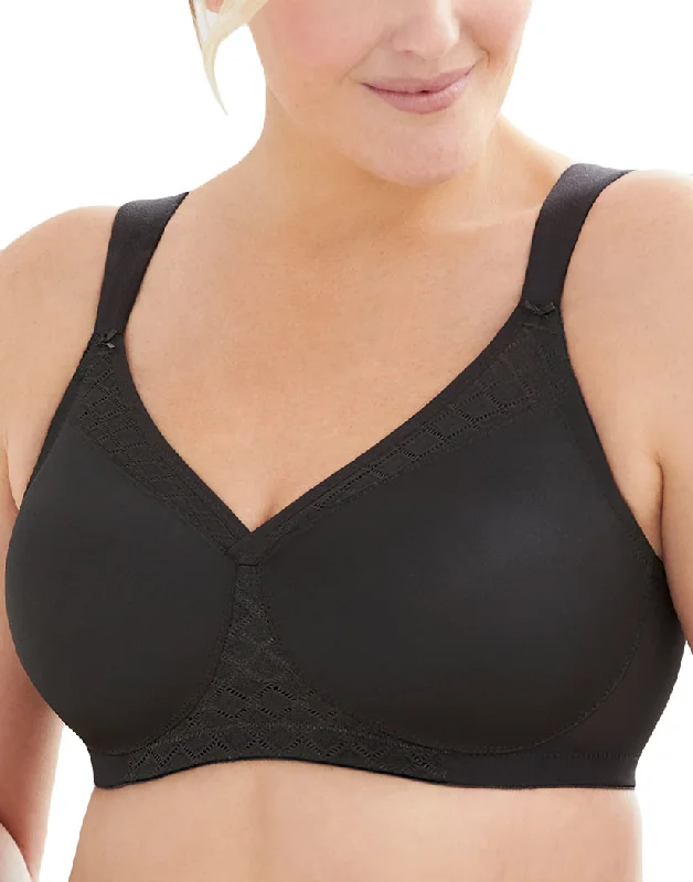 Glamorise Everyday Seamless Support T-Shirt Bra Black 1080