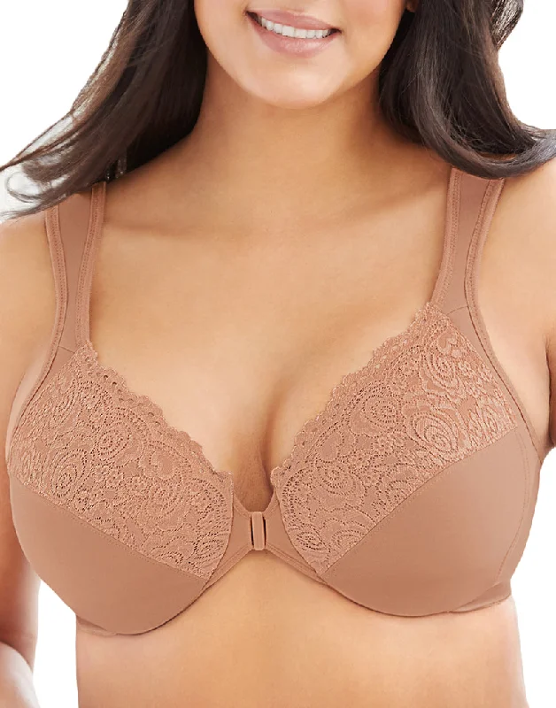 Glamorise Front Close Wonderwire Bra Cappuccino 1245